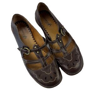 Supersoft by Diana Ferrari Neve Women’s 8 Brown Leather Mary Jane Comfort Shoes